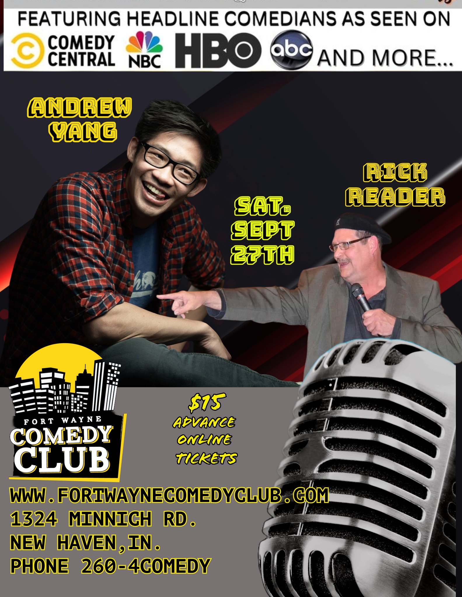 ANDREW YANG AT THE NEW FORT WAYNE COMEDY CLUB
