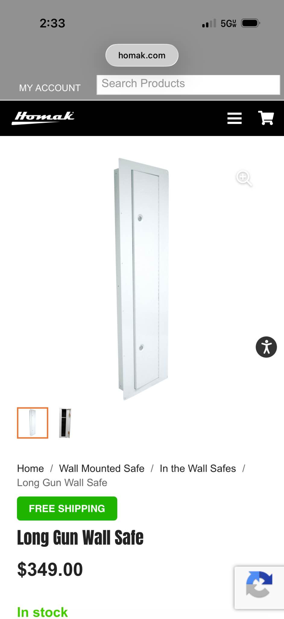 New Homak Security Long Gun Wall Safe - Miscellaneous - Palmyra, New ...