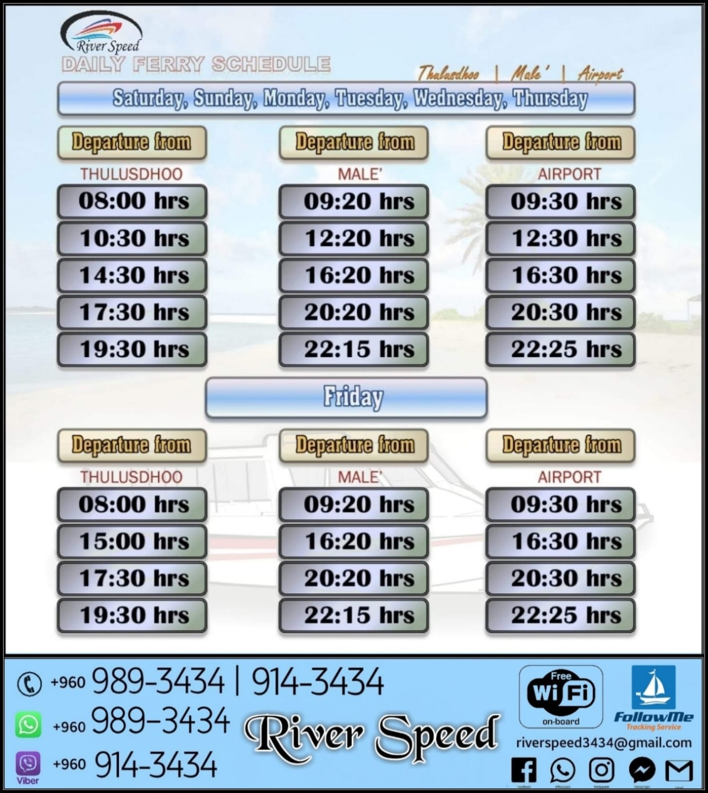 📌 Daily Ferry Schedule... - River Speed - Speedboat Service | Facebook