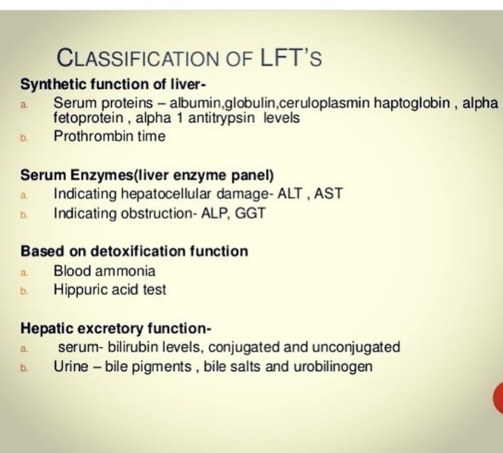 Classification of liver function test - Medical vibes Together