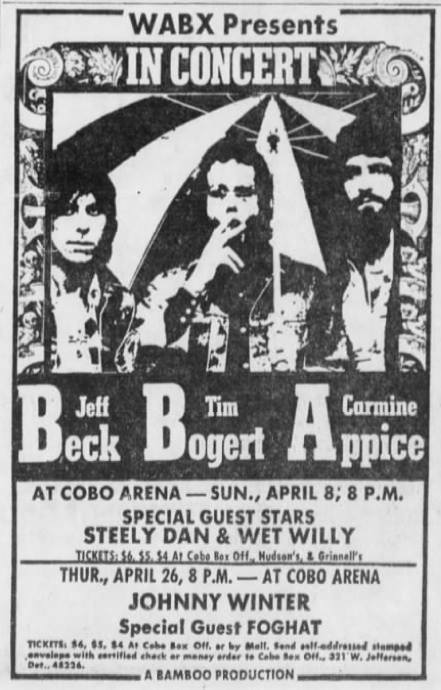 BECK, BOGERT & APPICE IN CONCERT - 1973