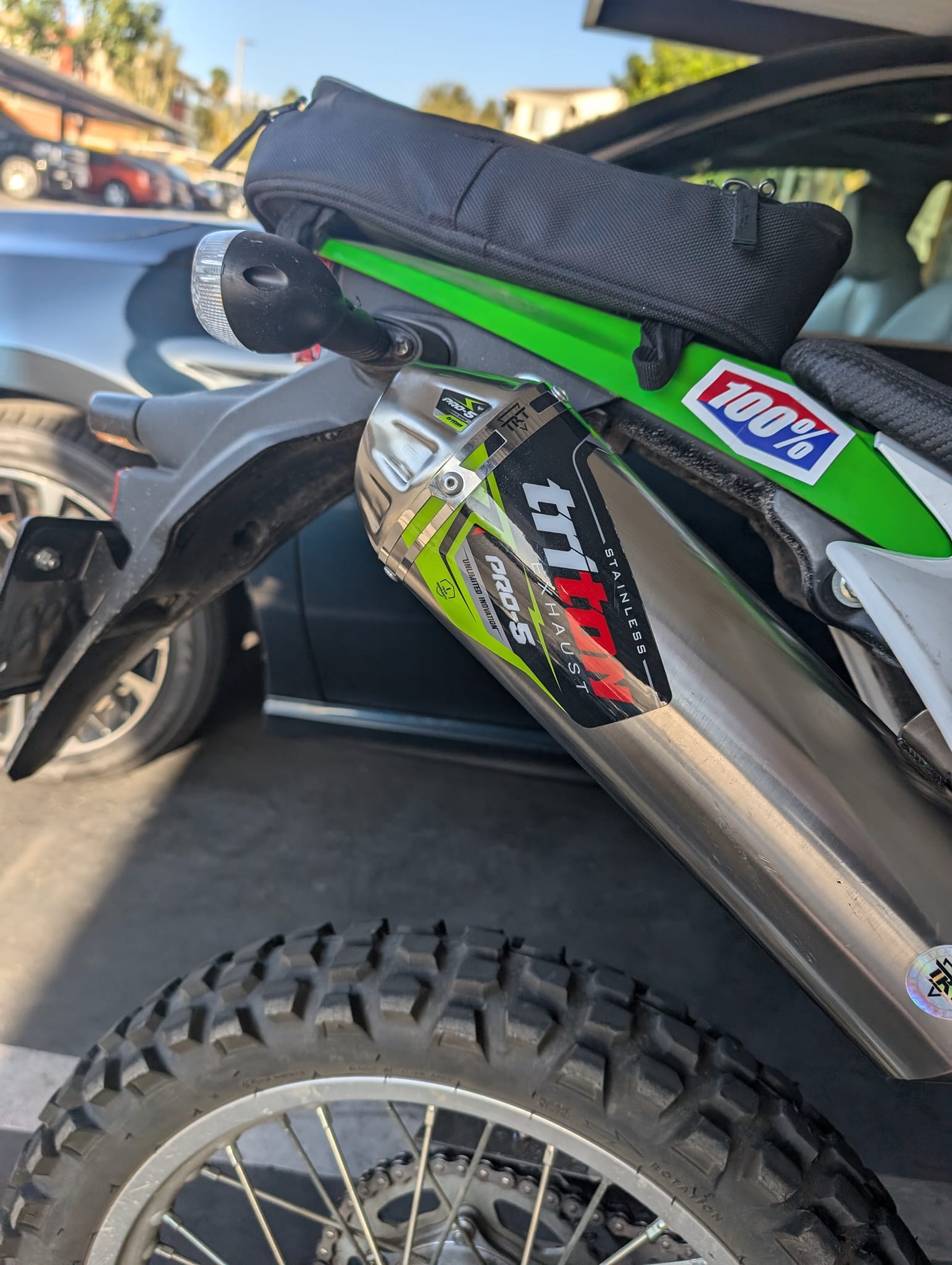 Triton Exhaust – Stainless Steel – Fits Kawasaki KLX 250 CAMO (Right Side) 6 thumbnail image