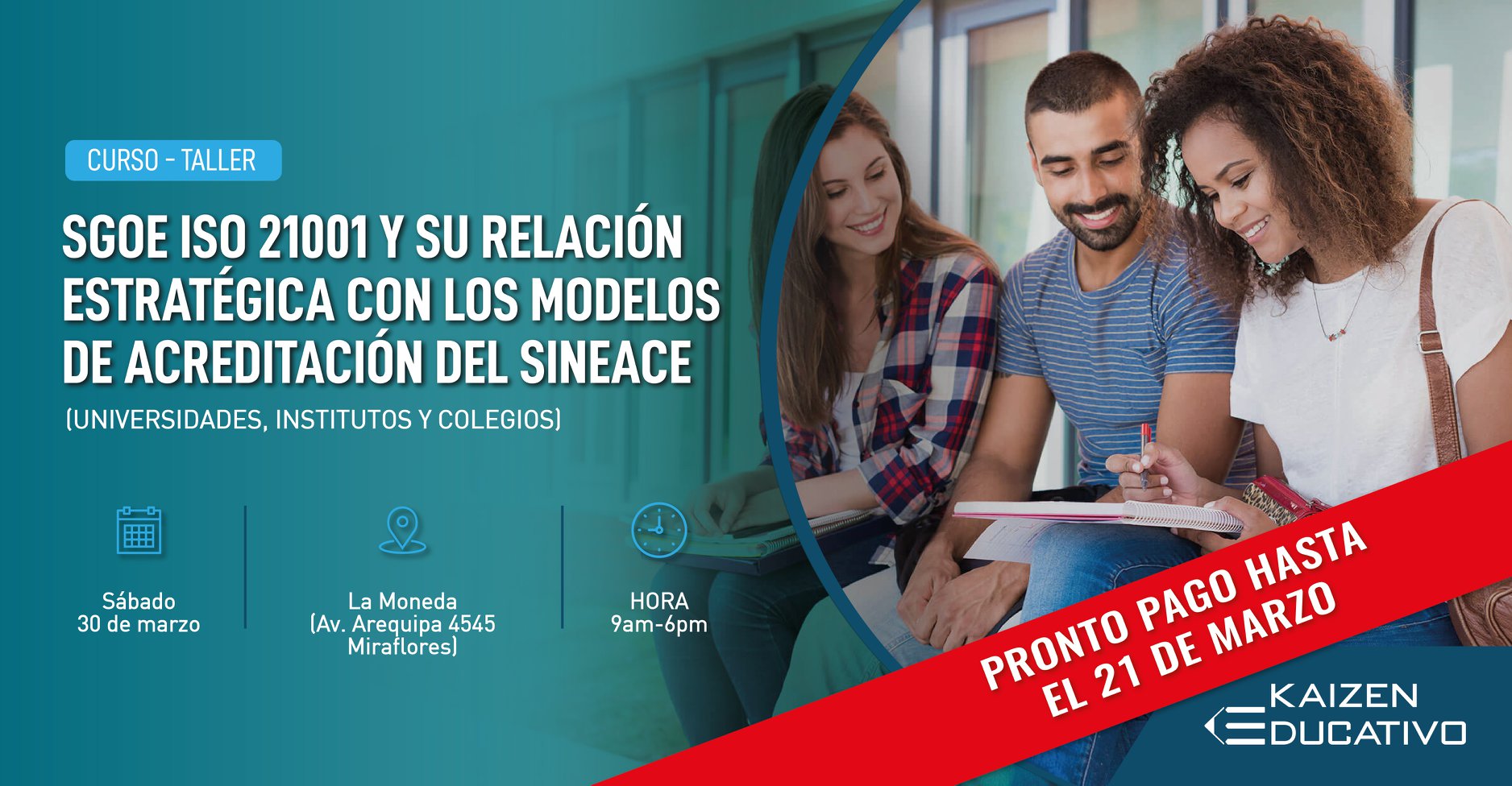 📚 Curso – Taller: SGOE ISO 21001 -... - Kaizen Educativo