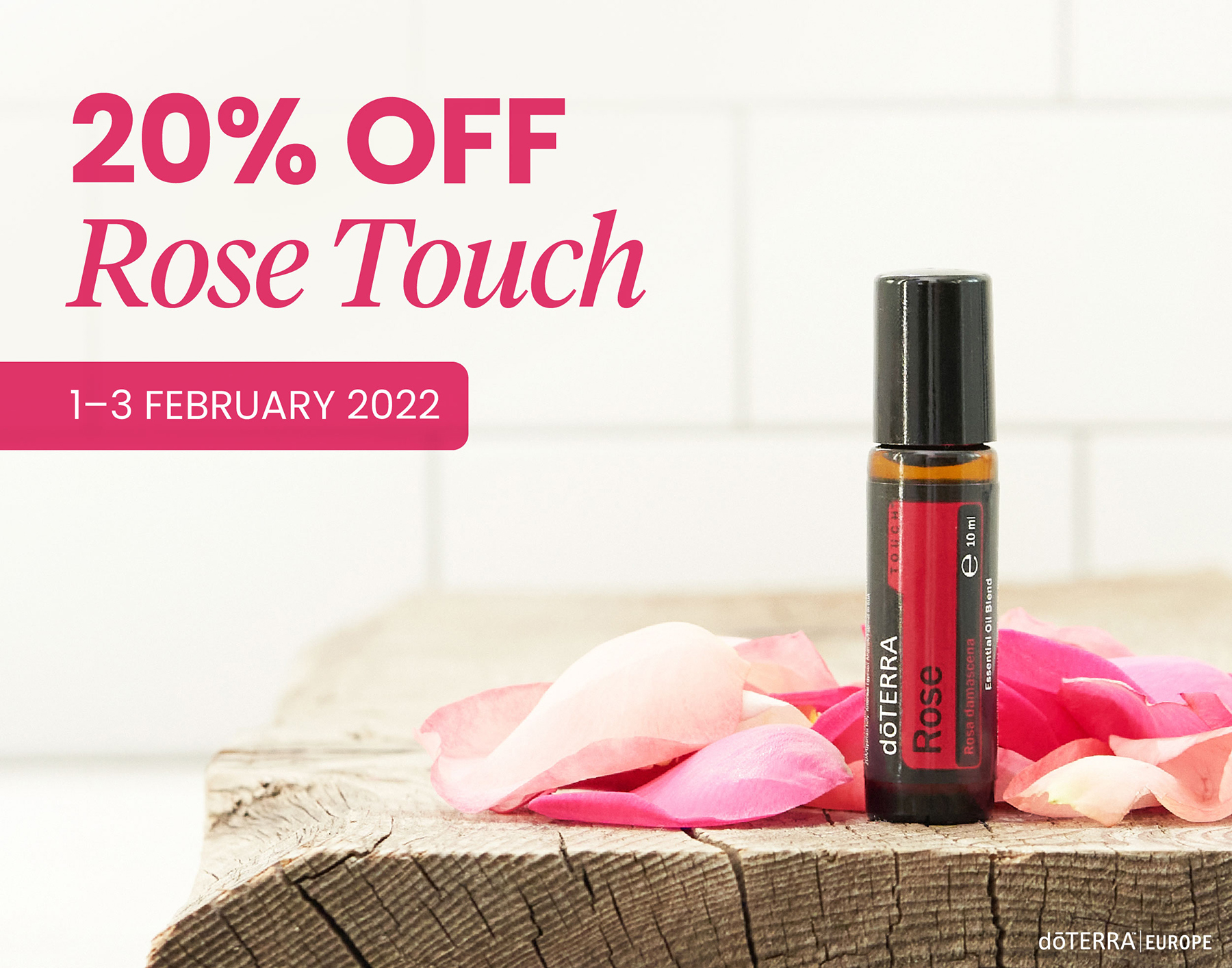 This month, we're sending love your way with 20% off doTERRA Rose
