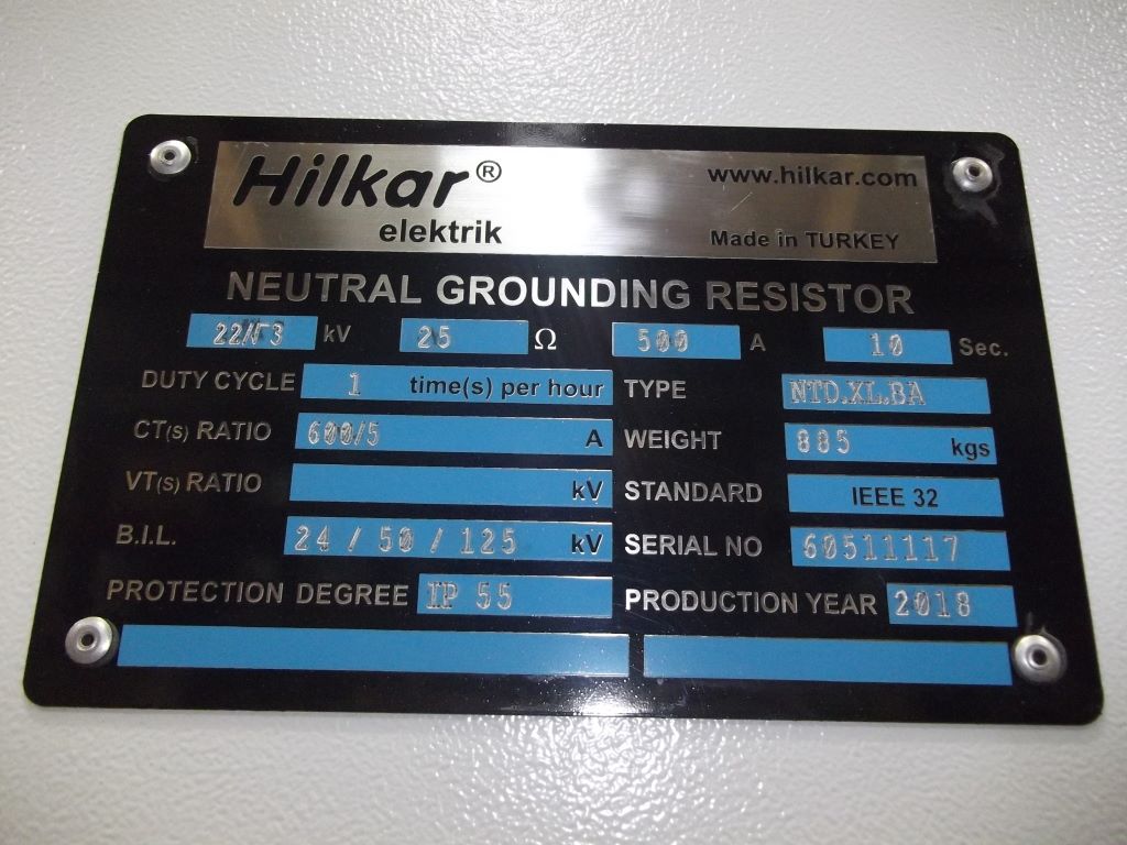Hilkar Thailand - Neutral Grounding Resistor for Siam...