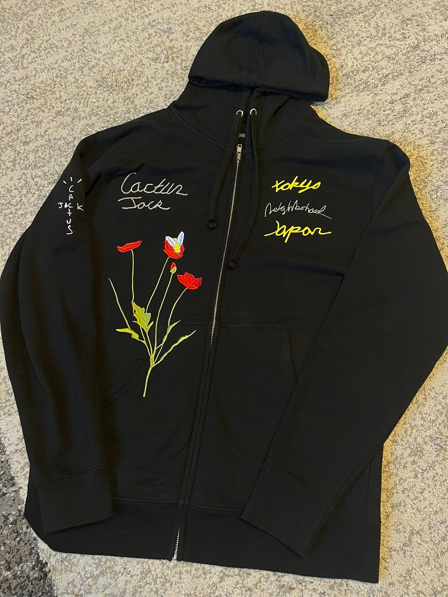 Cactus Jack x Neighborhood zip-up hoodie for sale