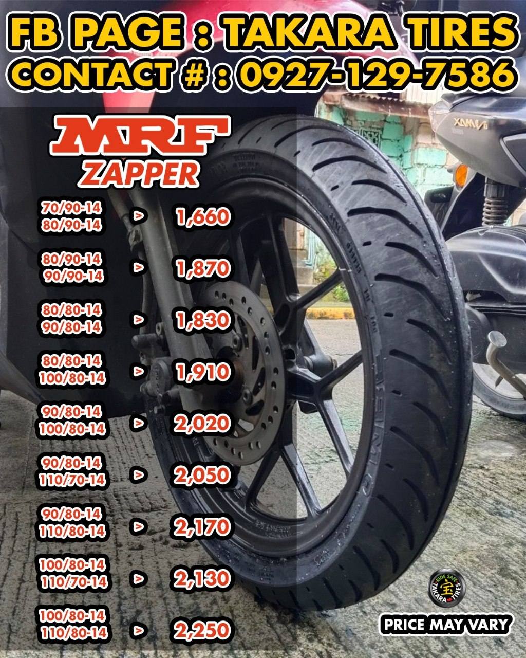 Mrf Tire Available At Takara Tires for Scooter Budgetmeal Tire