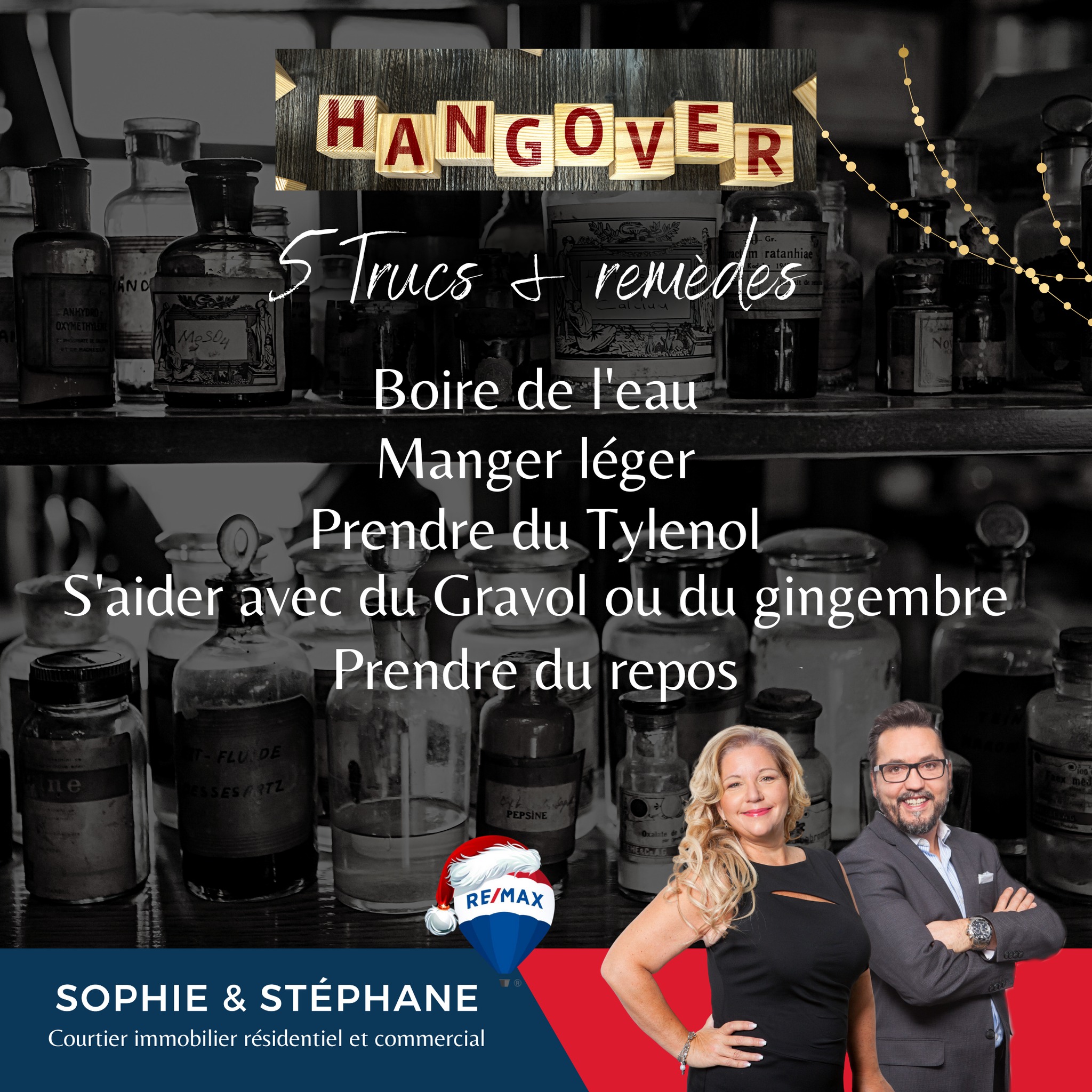 Sophie - 🍾🍹🍸 𝐇𝐚𝐧𝐠𝐨𝐯𝐞𝐫 – 𝟓 𝐭𝐫𝐮𝐜𝐬 𝐞𝐭 𝐫𝐞𝐦𝐞̀𝐝𝐞𝐬! 🍷🍻 1 😖 BOIRE DE L’EAU ...