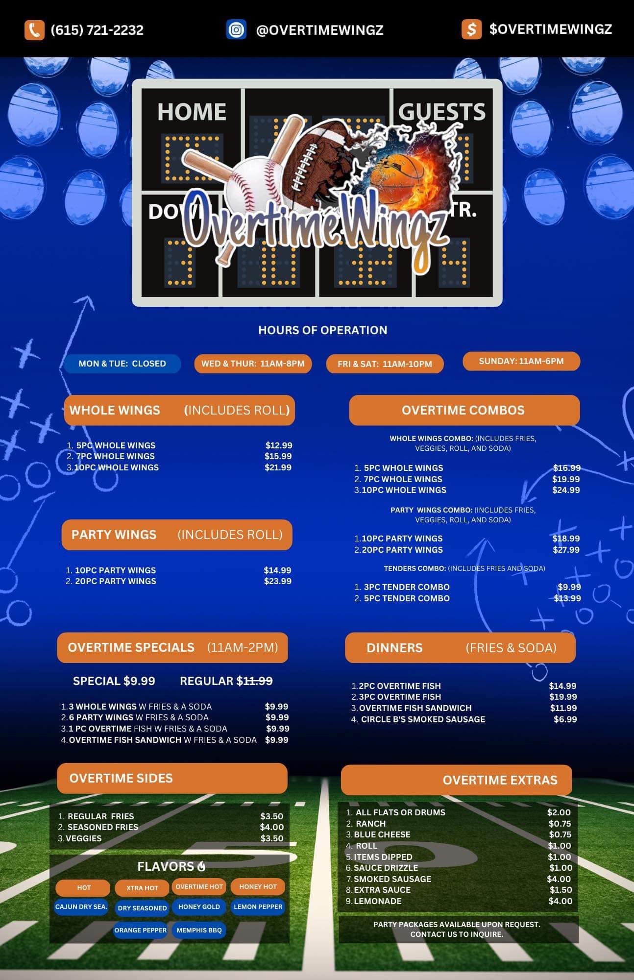 Overtime Wingz - 🔥Our new and improved menu is here 🔥... | Facebook