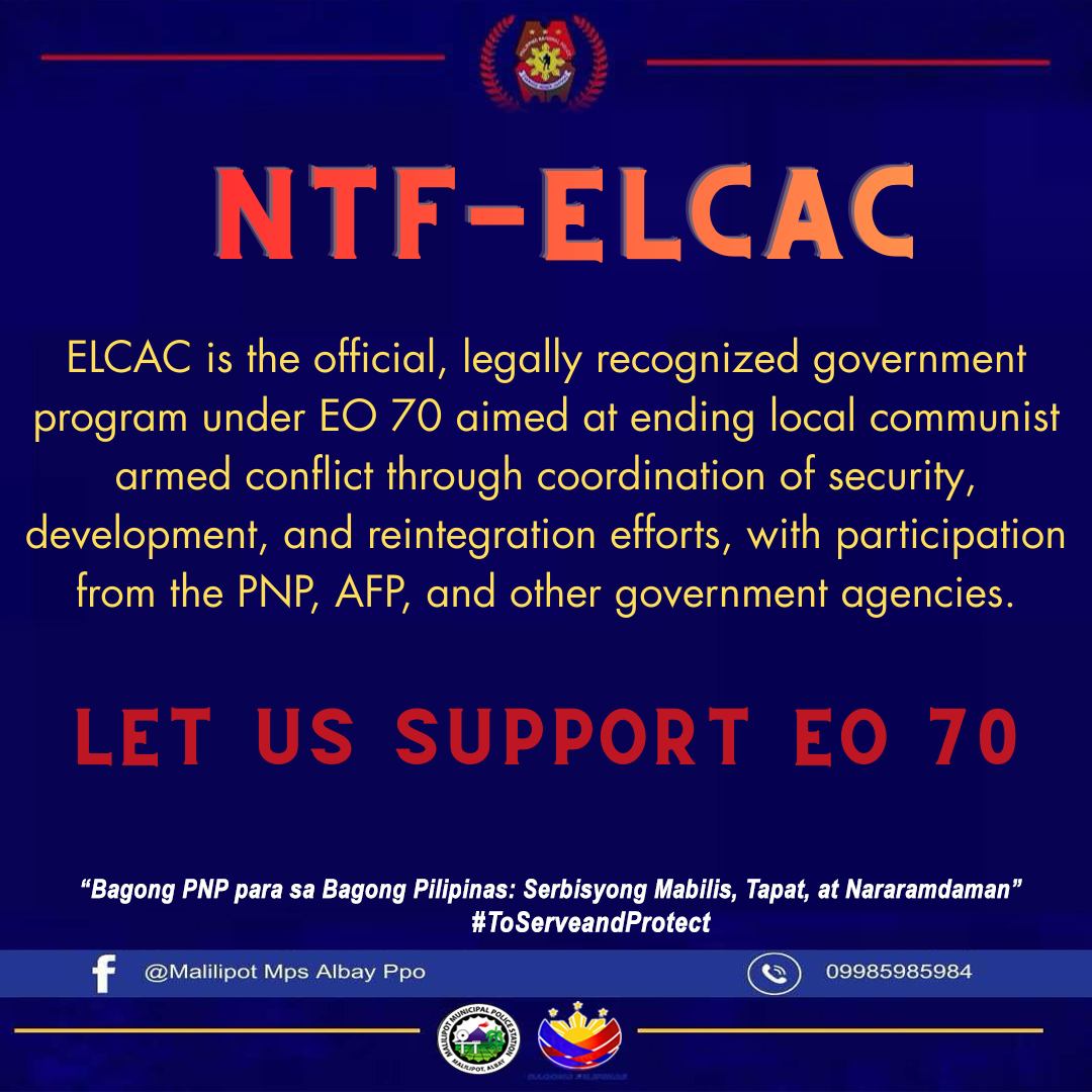 Malilipot Mps - ELCAC is the official, legally recognized government ...