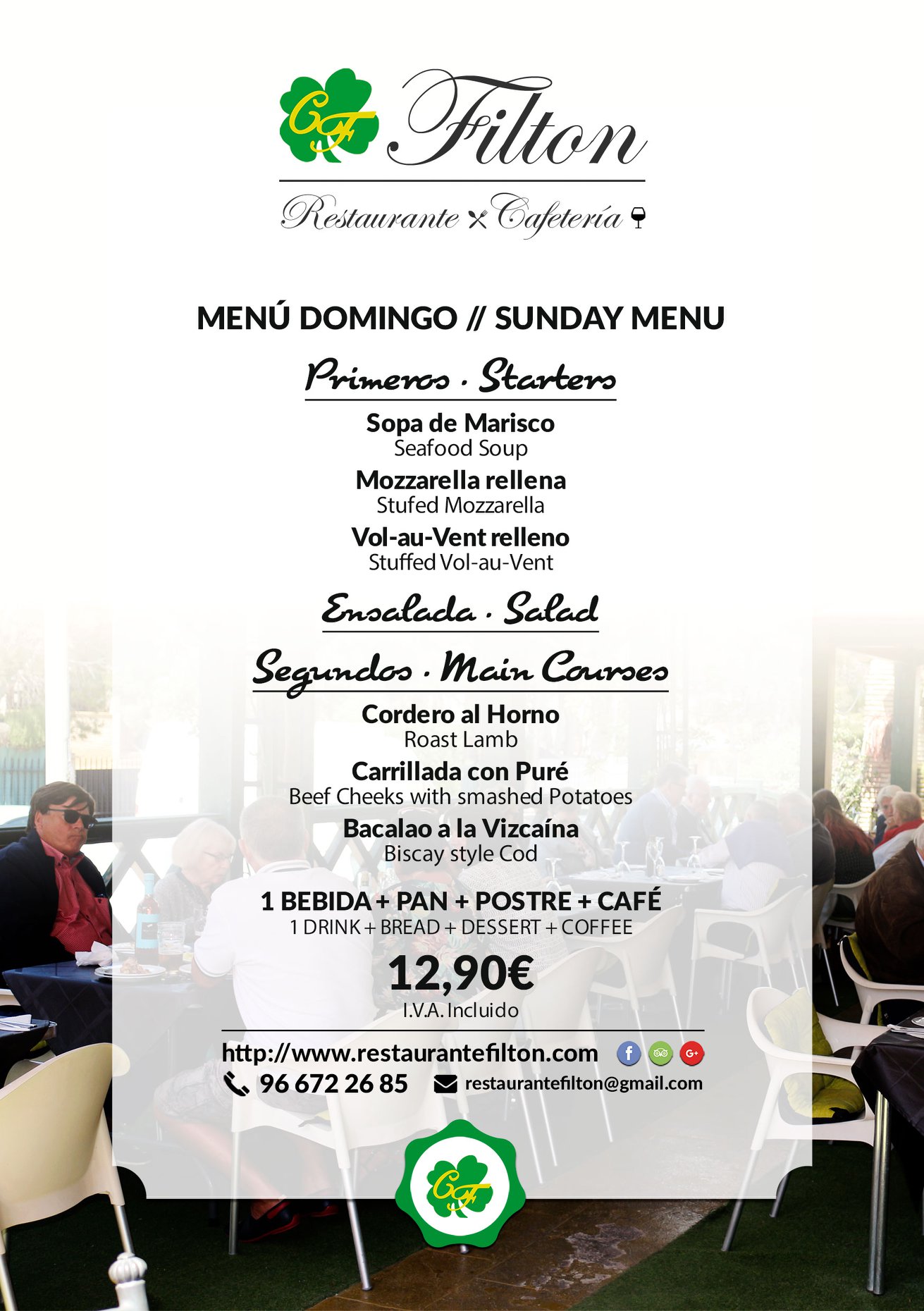 🇪🇸 Menú Domingo 10 JUN 🇬🇧 10th JUN... - Filton Torrevieja