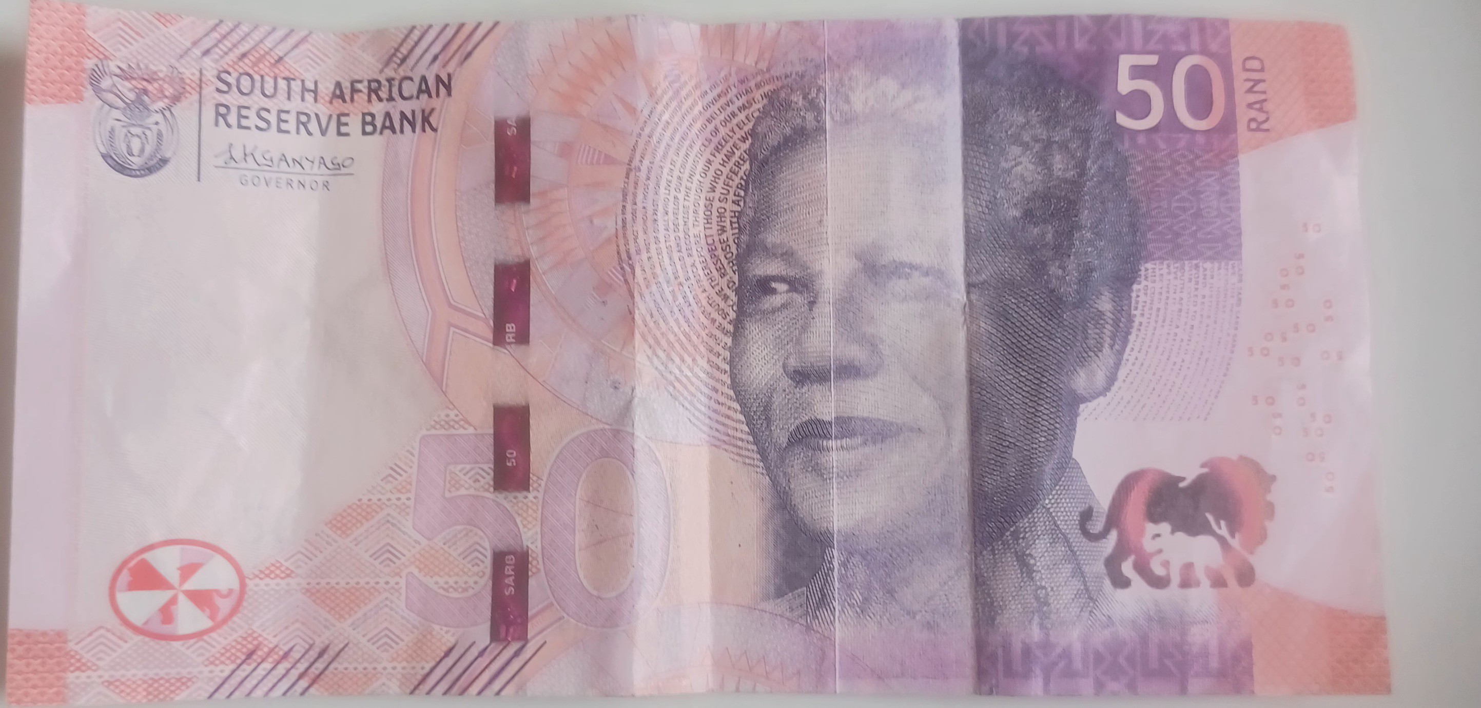 Ou Muntstukke en Bank Note van SA | R50 banknote with printing error ...