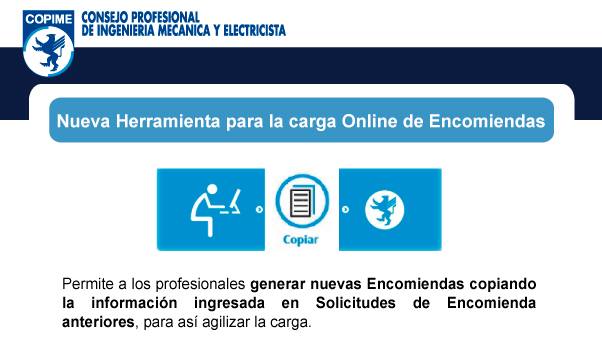 COPIME - -NUEVA HERRAMIENTA PARA LA CARGA ONLINE DE...