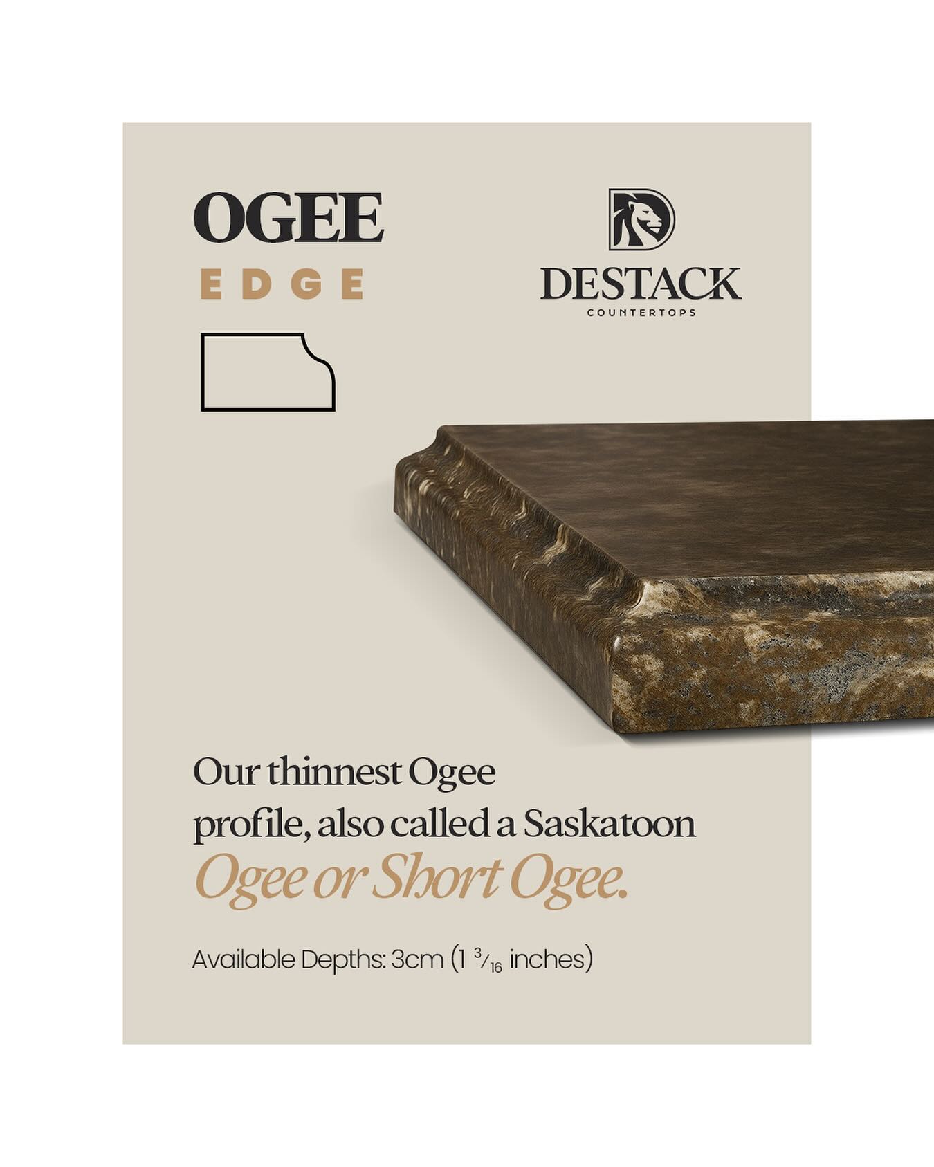 The Ogee edge is all about refined... - Destack Countertops | Facebook