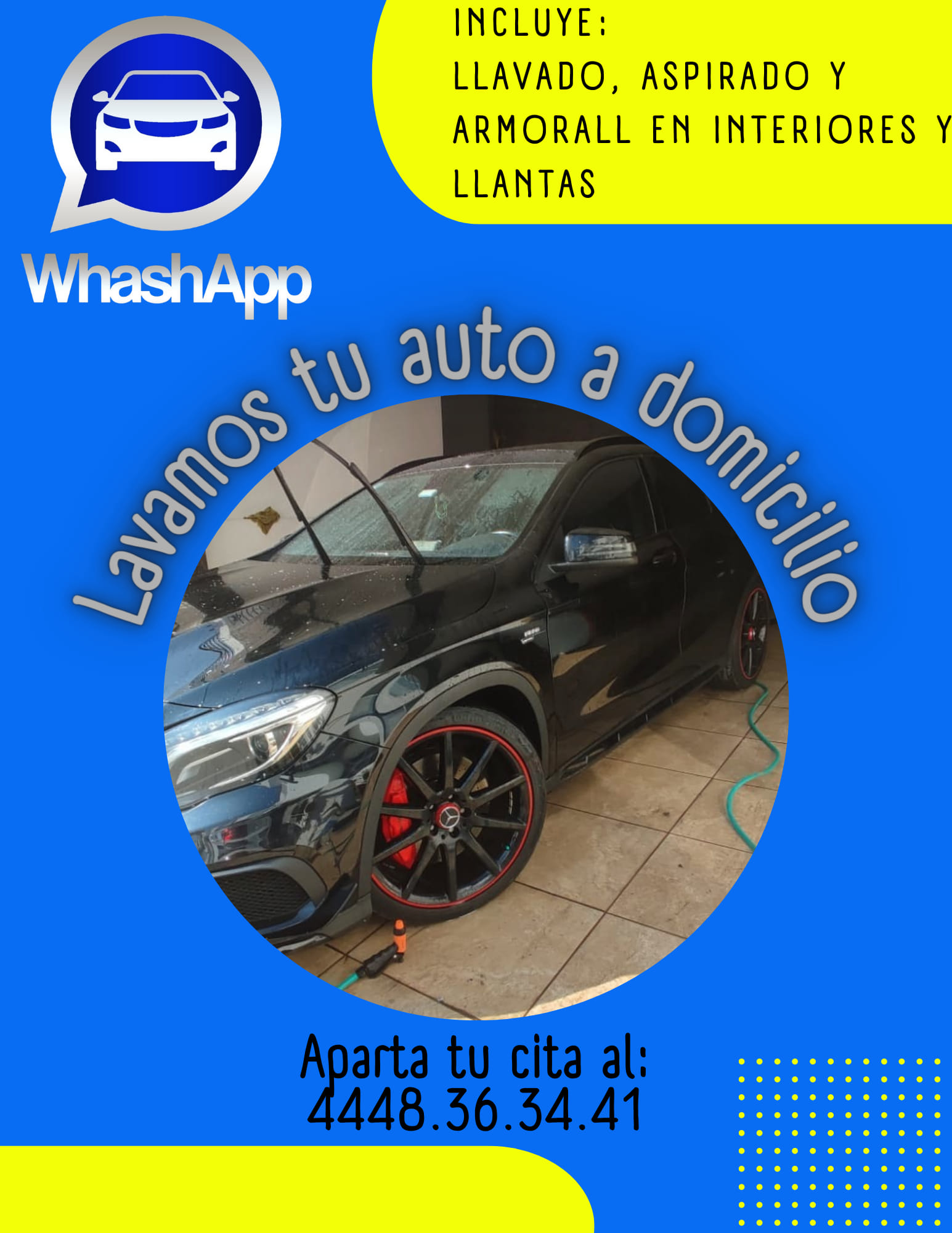 Whash App - Whash App 💧💧🚗🚙 Es un concepto de autolavado a... | Facebook