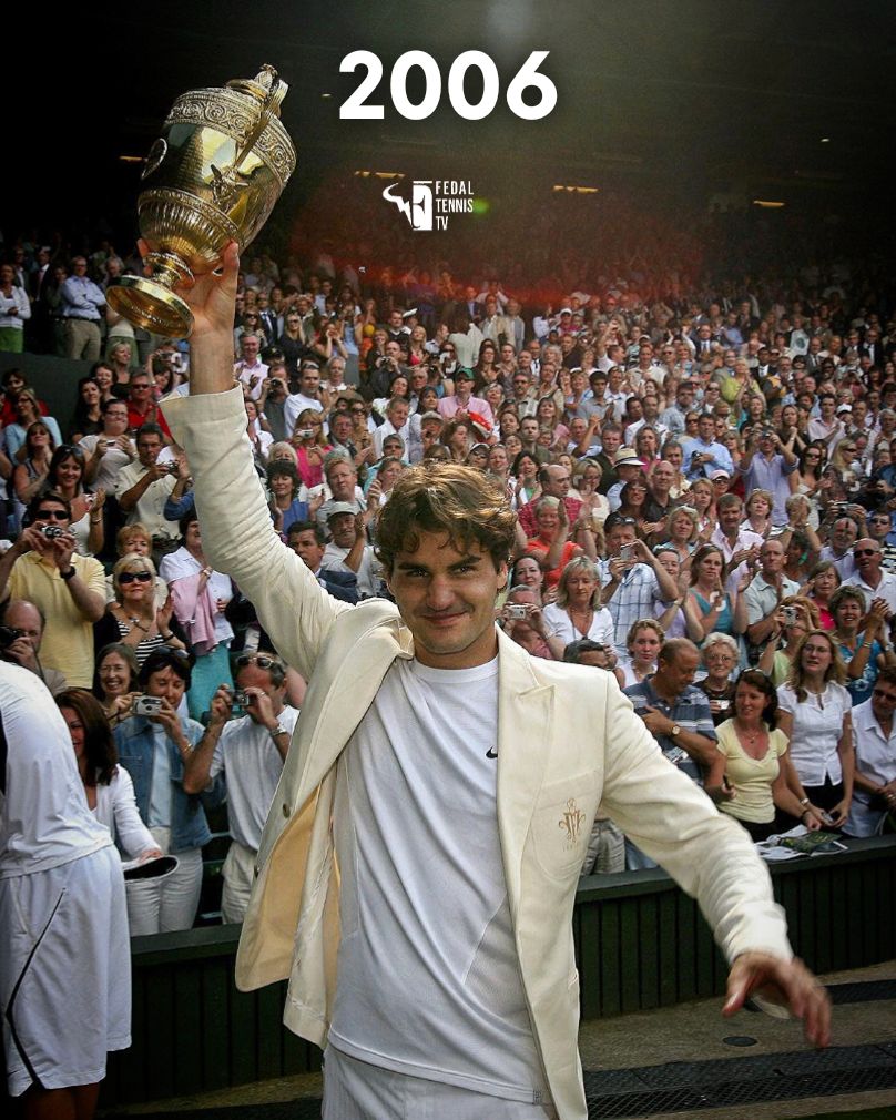 Roger Federer at Wimbledon in 2006 💚🌱🎾 Couldn't get better than