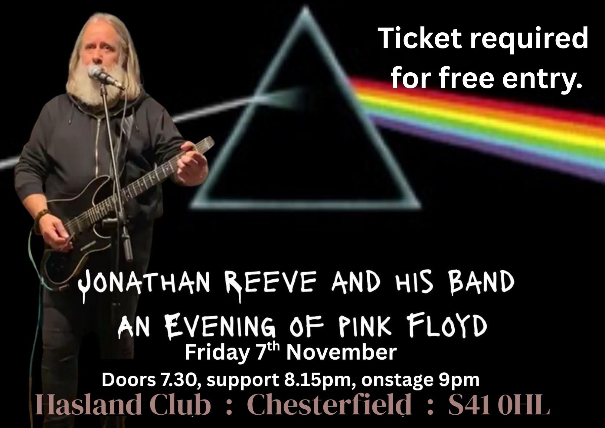 Jonathan Reeve and His Band, an evening of Pink Floyd