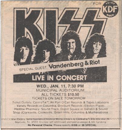 On this date in 1984: The 'Lick It Up' world tour brought KISS to