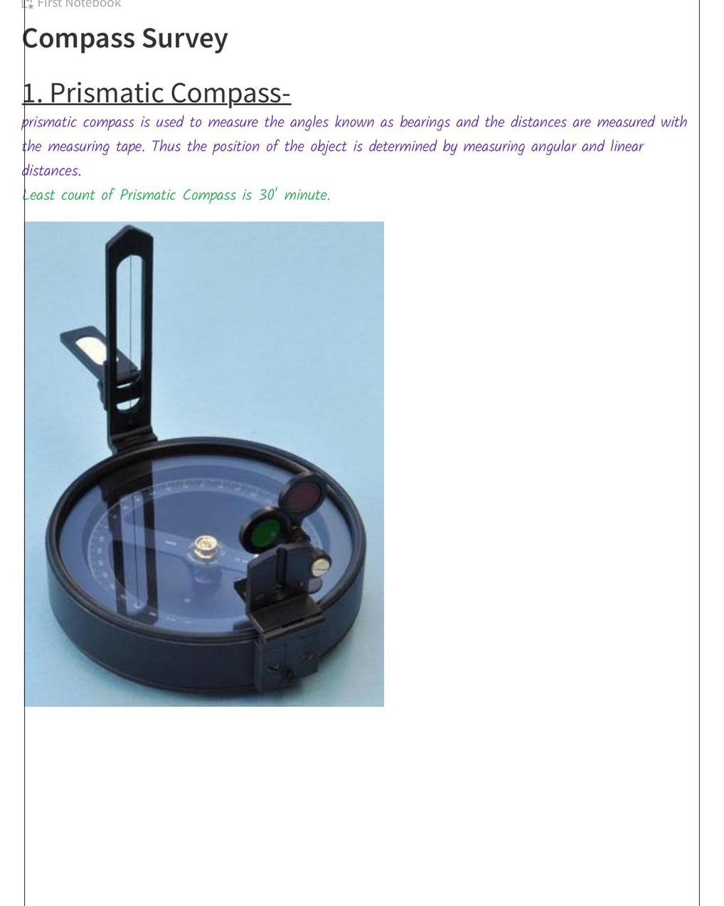 Civil Junction - Prismatic Compass Notes Pdf... | Facebook