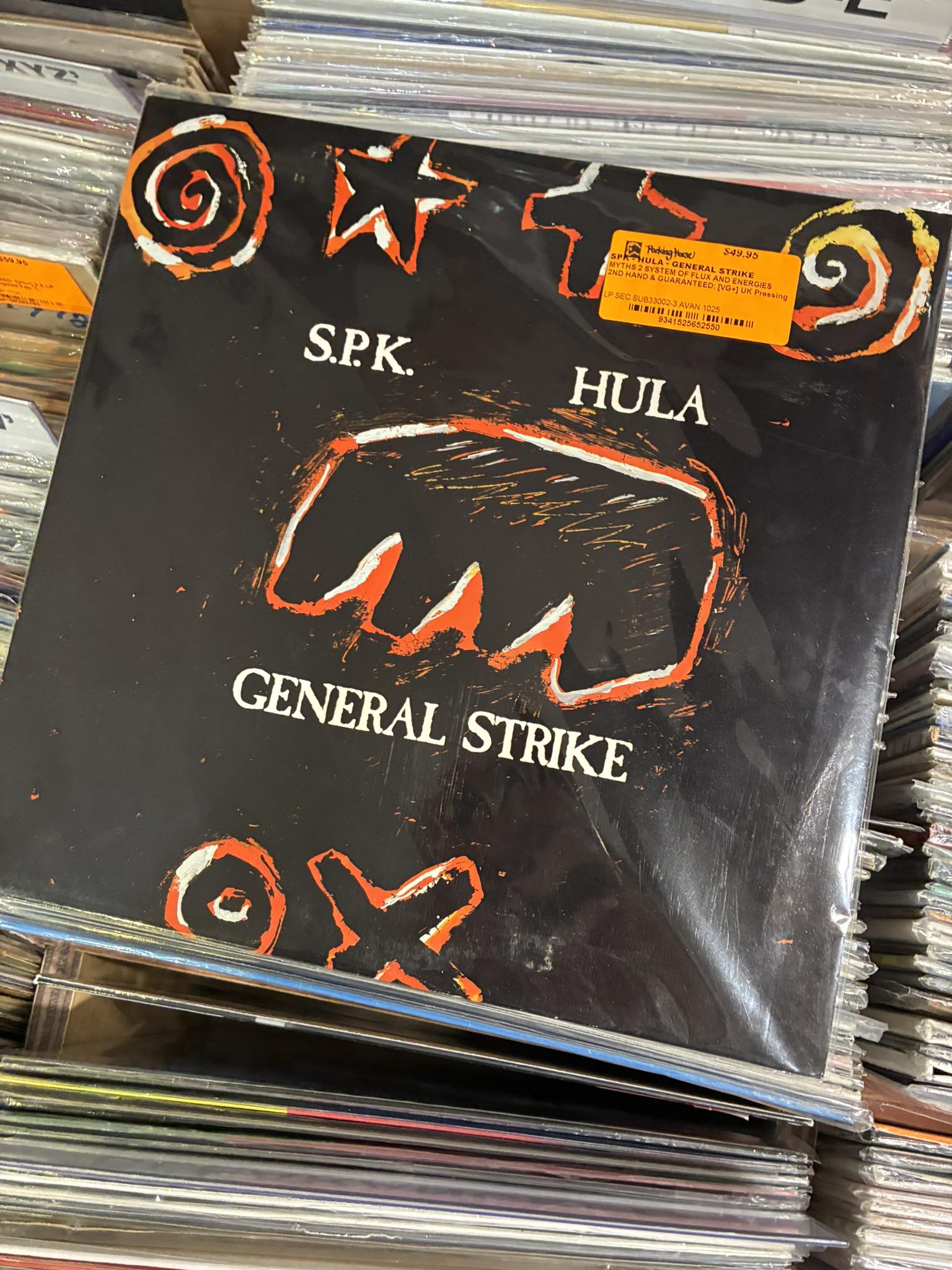 S.P.K. vinyl records Auto-Da-Fé and Information Overload Unit