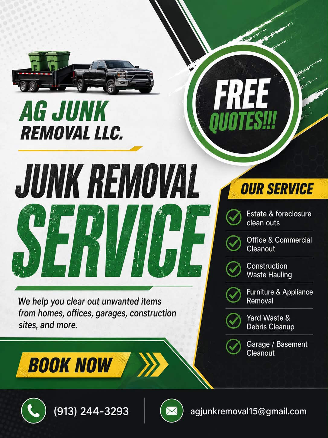 ♻️ AG Junk Removal LLC — Fast. Affordable. Hassle-Free. 📞 Call