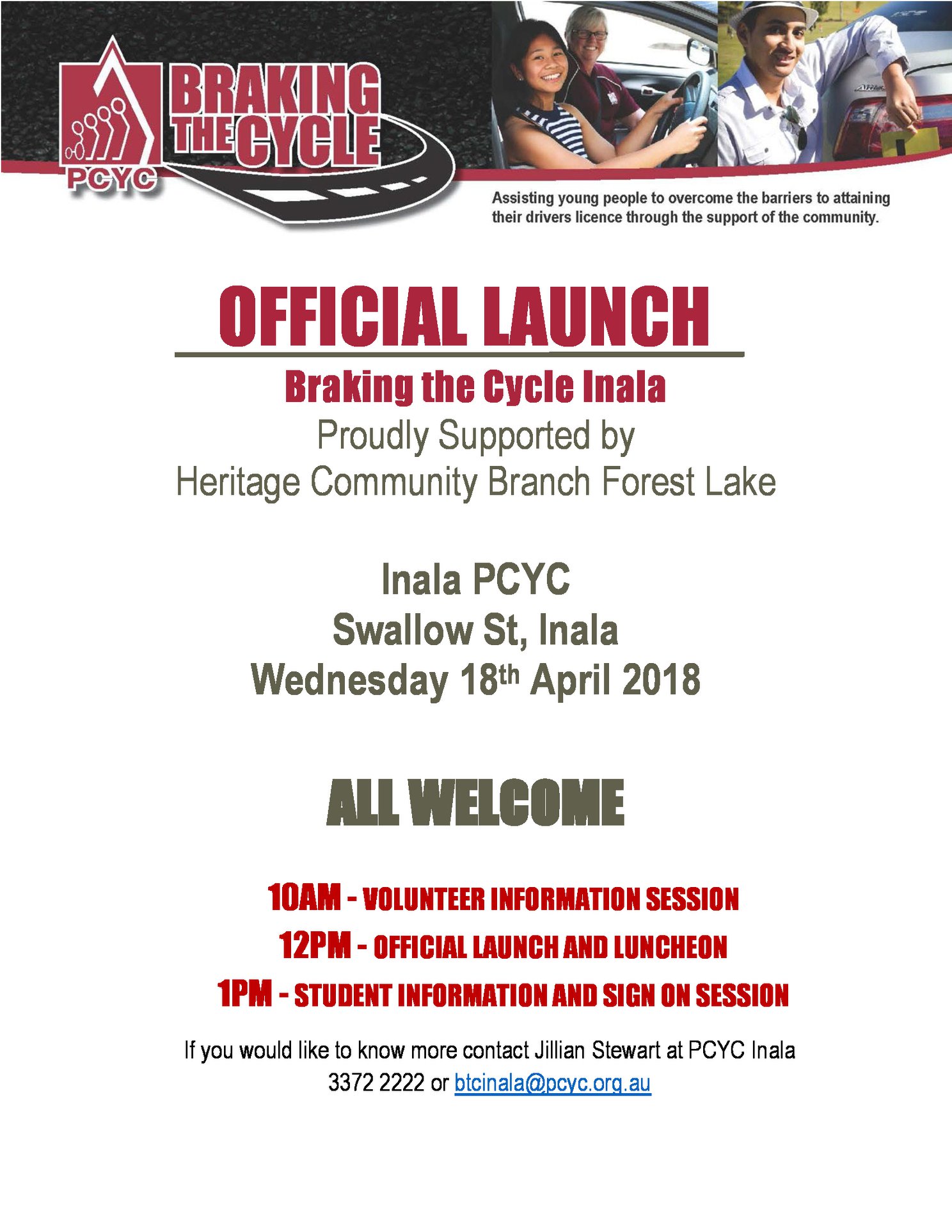 PCYC Inala - Braking the Cycle learner driver program is...