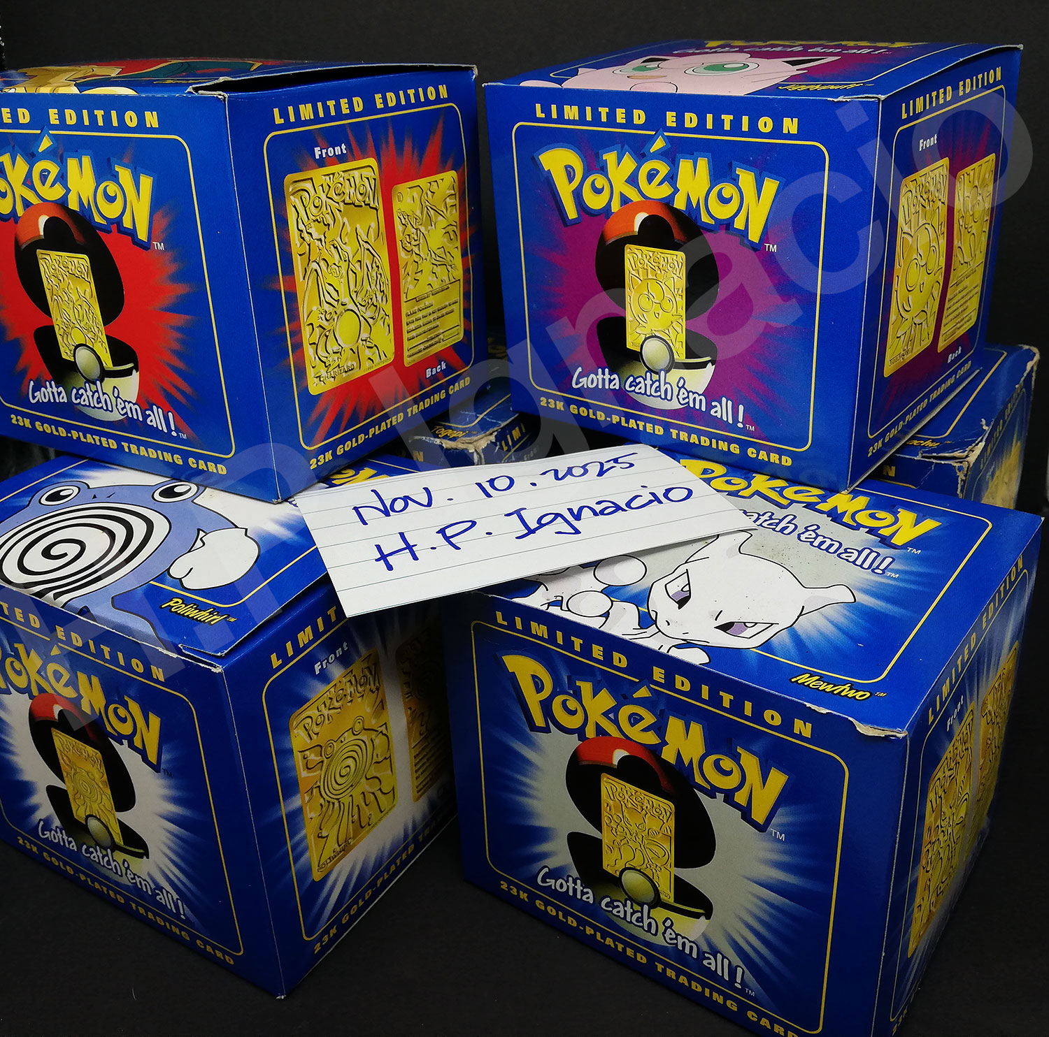 limited edition 23k gold plated pokemon cards from 1999 Mewtwo In 1999, to promote the