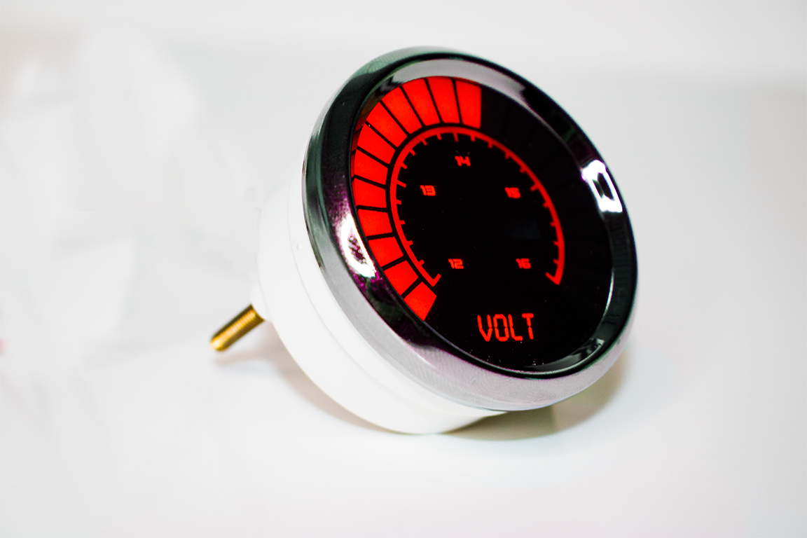 Intellitronix - LED Analog Bargraph Voltmeter in Chrome...