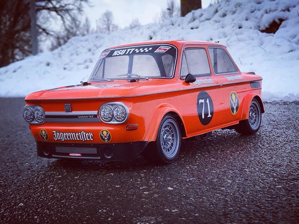 Tamiya NSU TT Jägermeister finished! M-05 Chassis. Carson Tamiya
