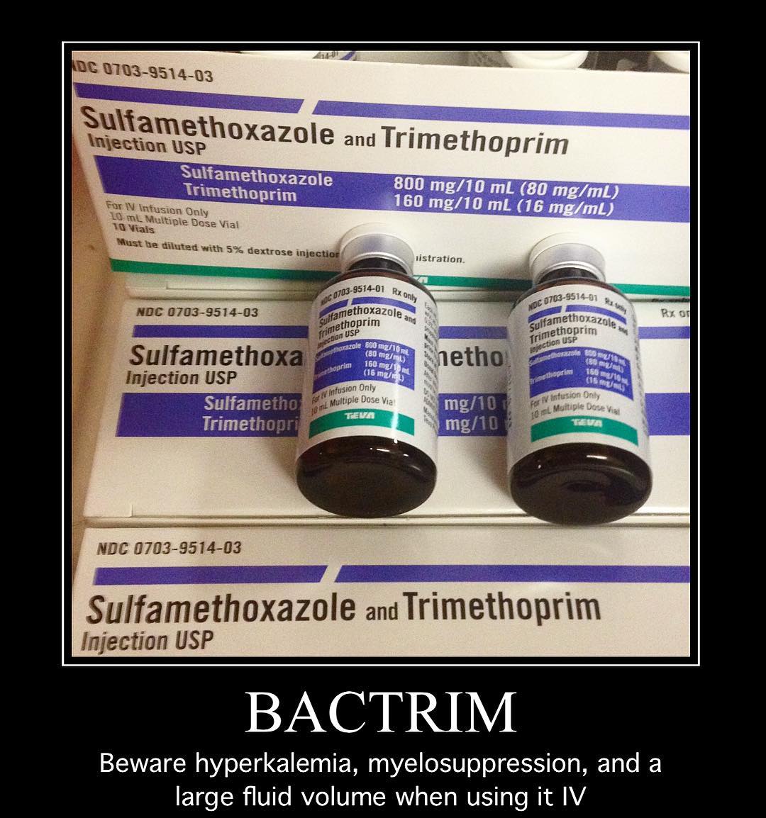 IDstewardship, - 💊 #Bactrim aka #Septra aka SMX/TMP aka sulfa/trim... 🙃 ...