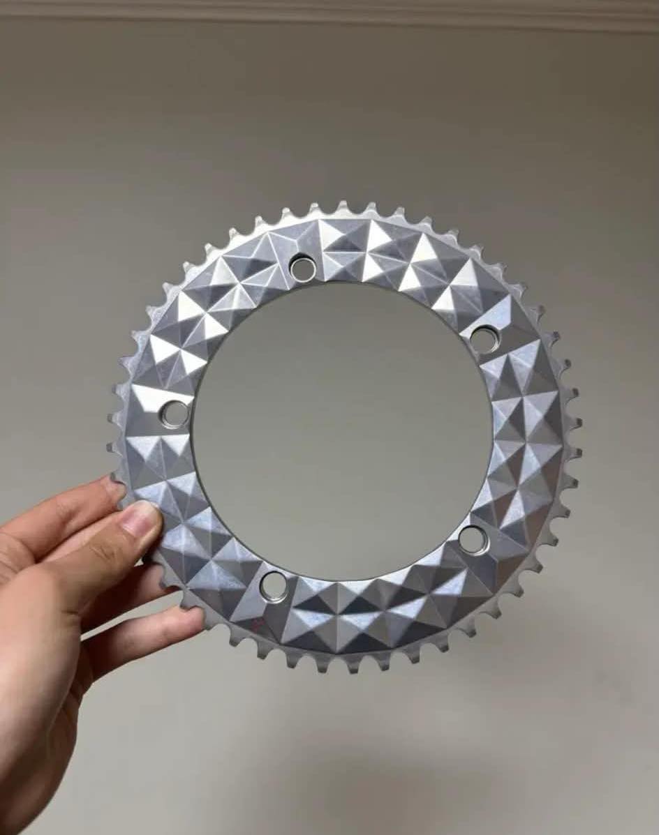 RAKETA ラケタ　ダイヤモンドチェーリング　49T　シルバー For sale raketa diamond chainring In transit to pinas 27k best