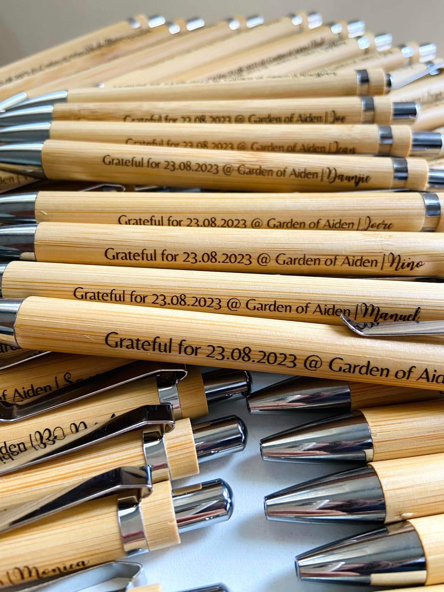 Laserlace - ⭐️⭐️Personalized Laser Engraved Bamboo Pen...