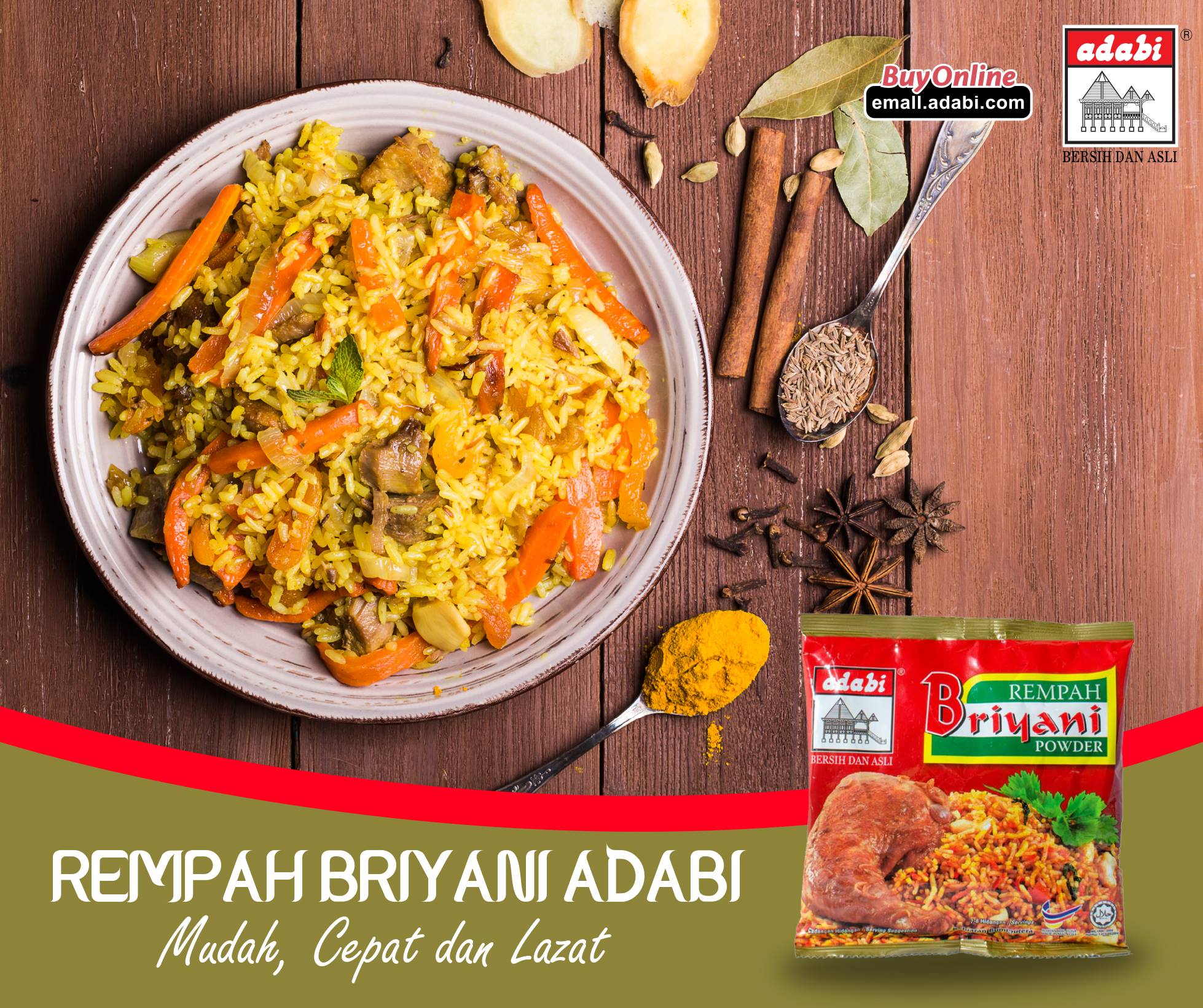 Emall Adabi Adunan Rempah Ratus Yang Bermutu Tinggi Menjamin Resepi Briyani Yang Memukau Jiwa Mari Dapatkan Rempah Briyani Adabi Segera Di Emall Adabi Com Facebook