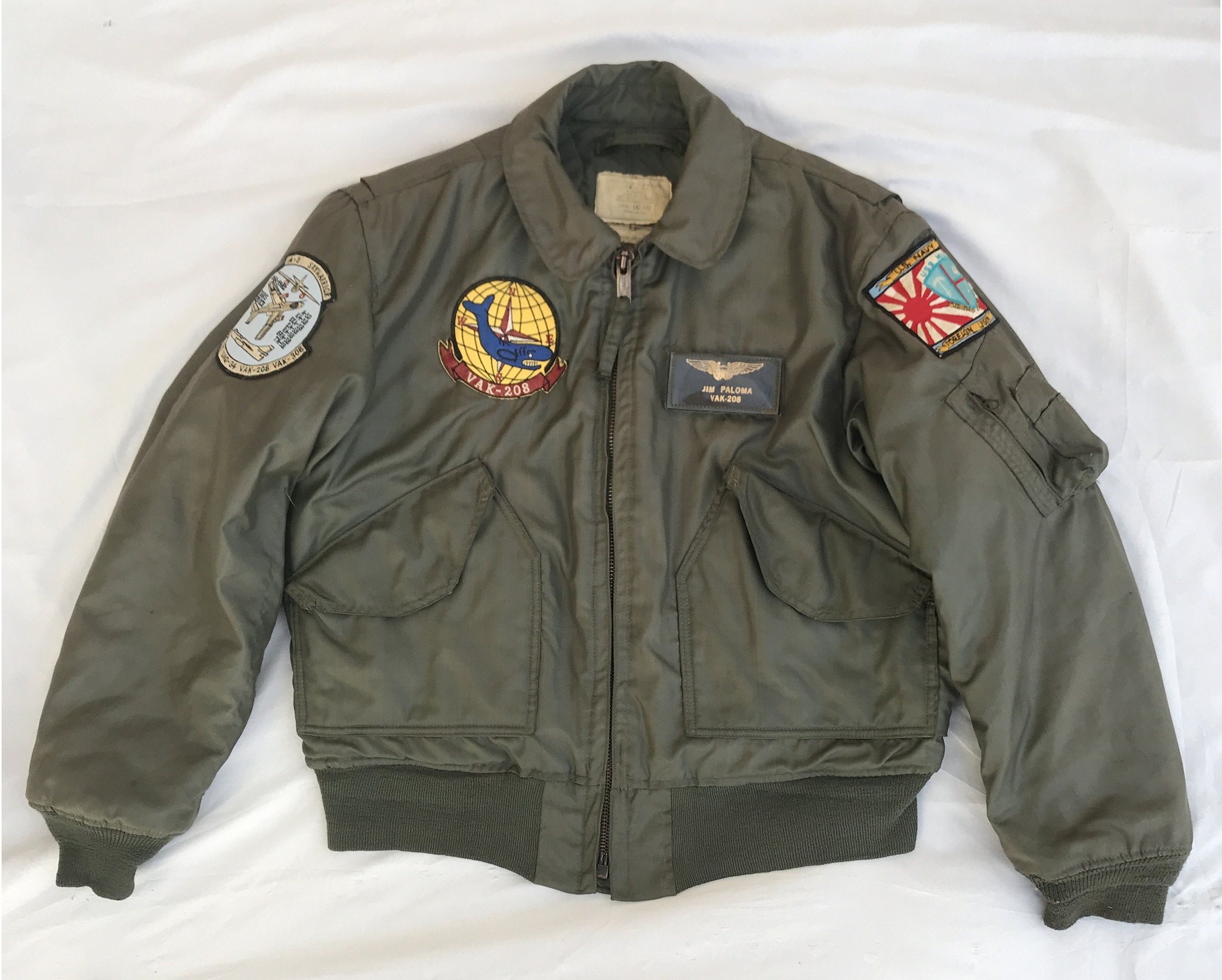 70s US Navy Flight Jacket VAK-208 Tactical Aerial Refueling 