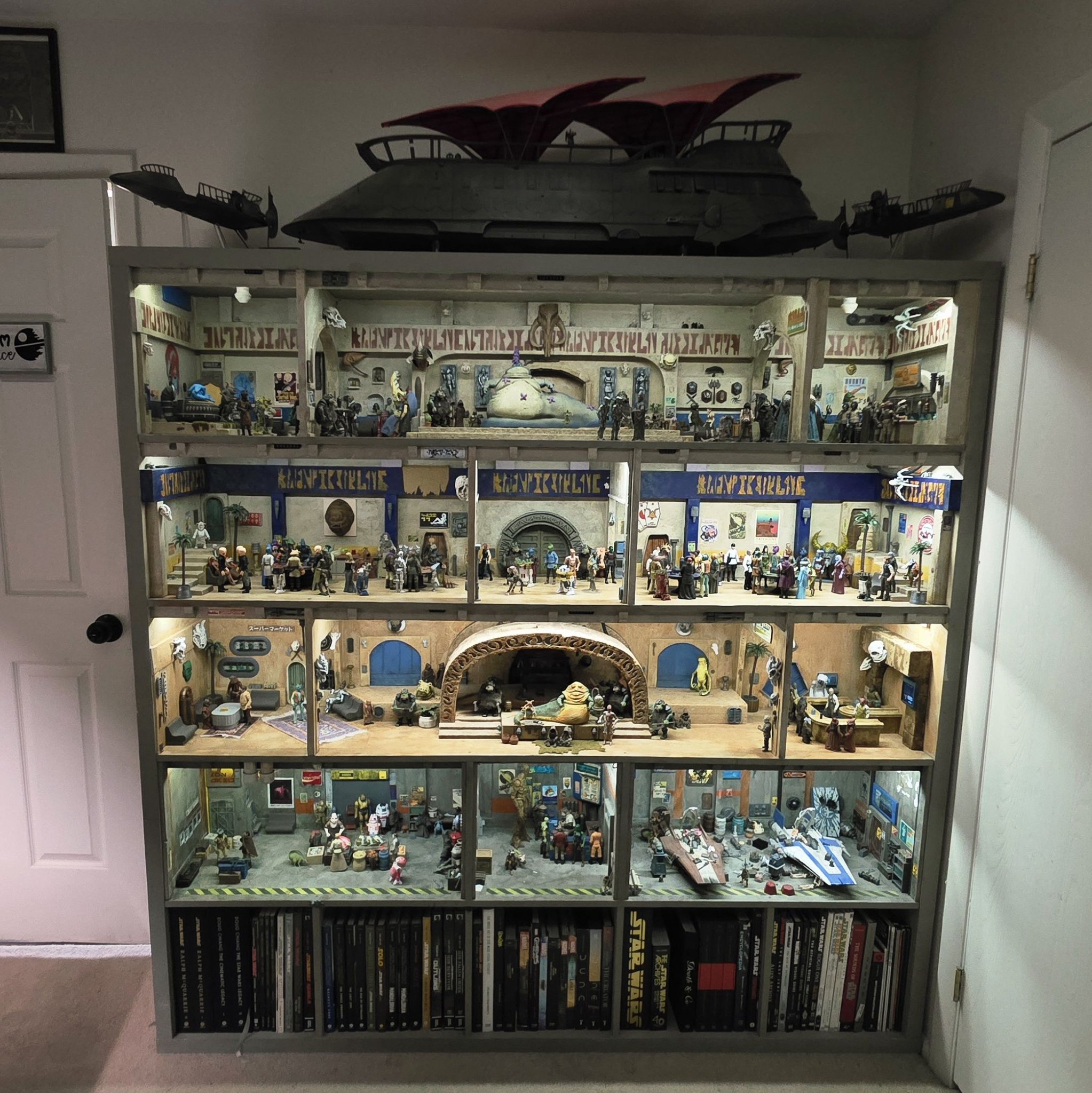 The current state of the Outpost 423 shelf. (Highly modified IKEA