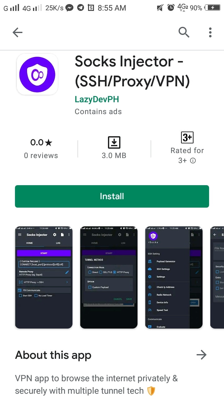 Infinite VPN - Socks Injector App Released: 1.0...