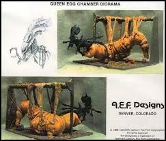 Aliens diorama with Queen Takes Bishop figure