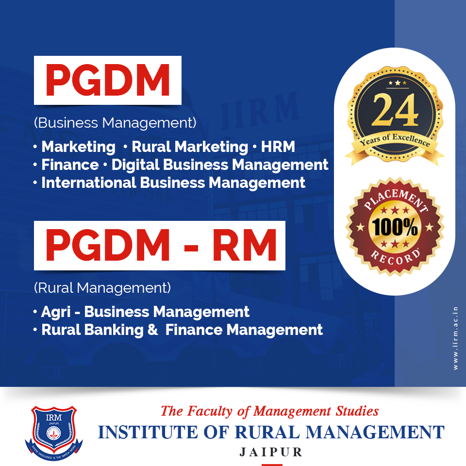 The Post Graduate... - Institute of Rural Management, Jaipur | Facebook