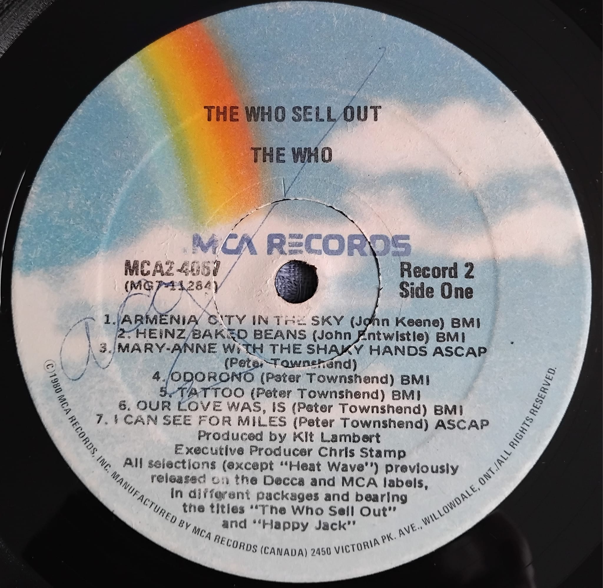 The Who A Quick One (Happy Jack) Sell Out MCA Records Canada 2