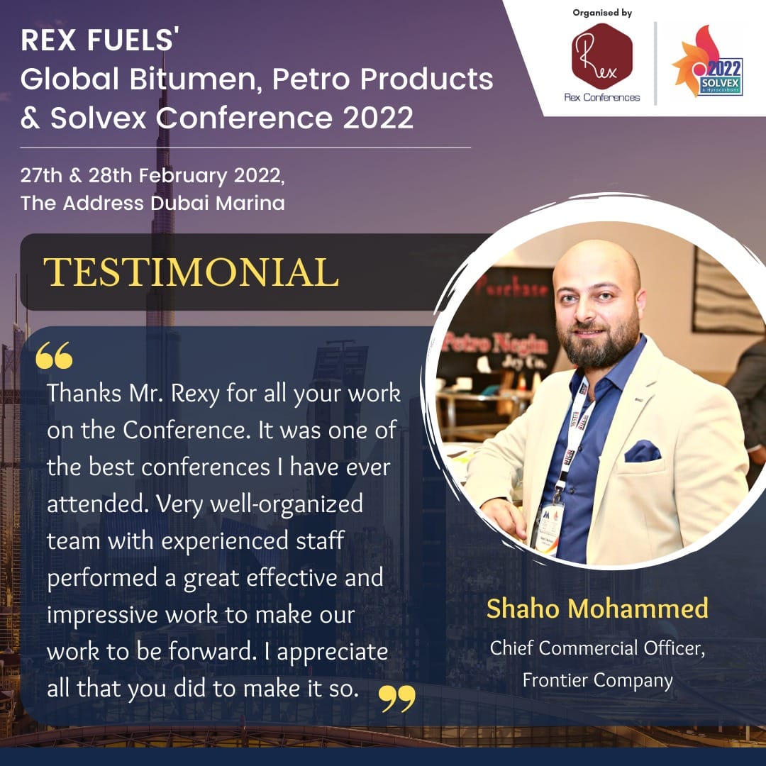 Rex Fuels Management - Mr. Shaho Mohammed, Chief Commercial Officer ...