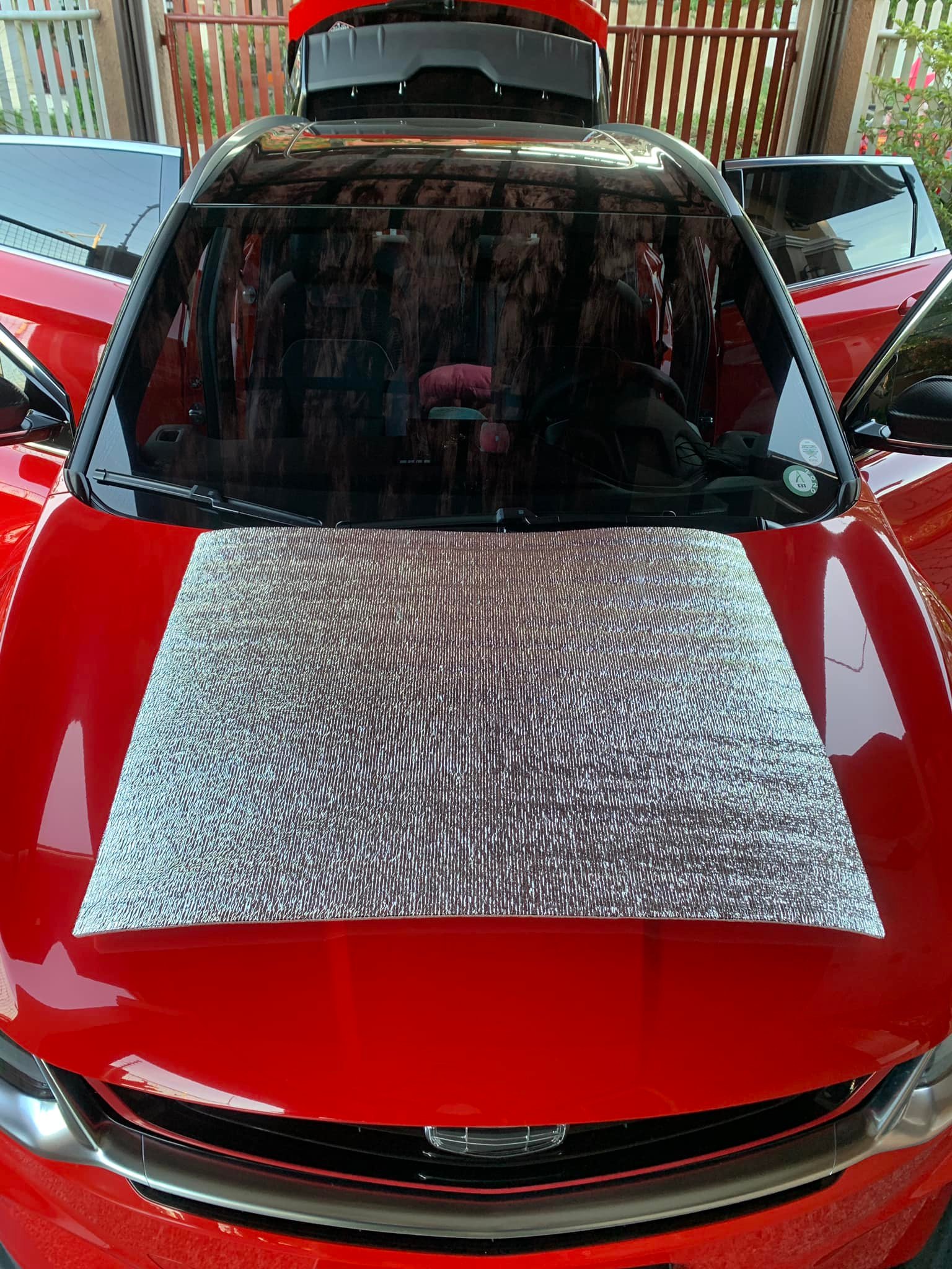 DIY sunroof insulation with lightweight material