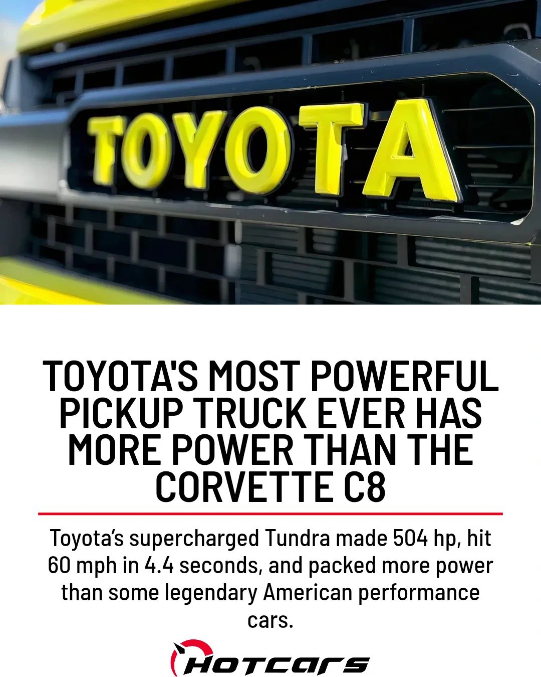 Toyota's supercharged Tundra made 504 hp, hit 60 mph in 4.4
