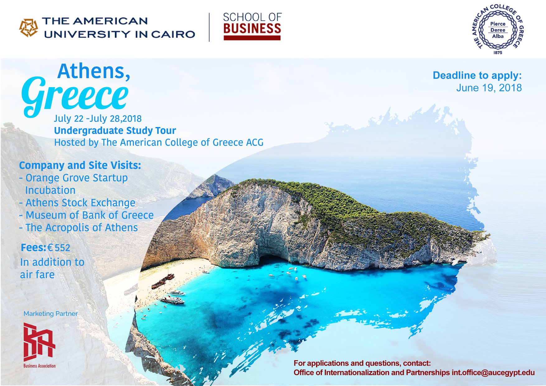 The trip is offered in academic partnership with The American College ...