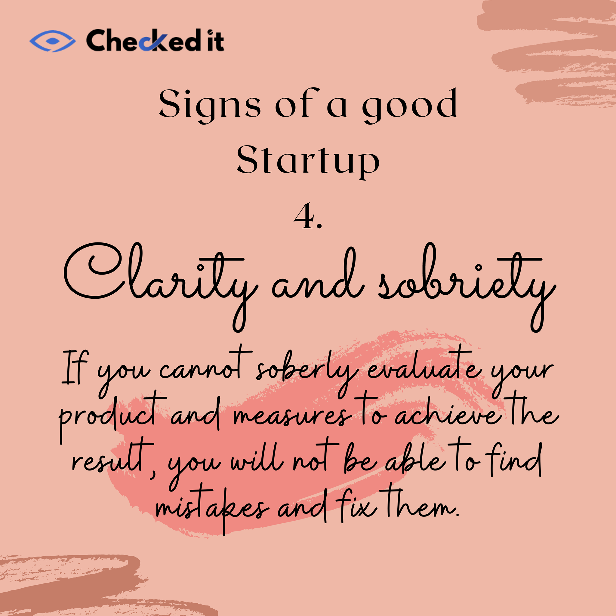 Checked It - Look for these signs in a healthy Startup (Part 4) . . # ...