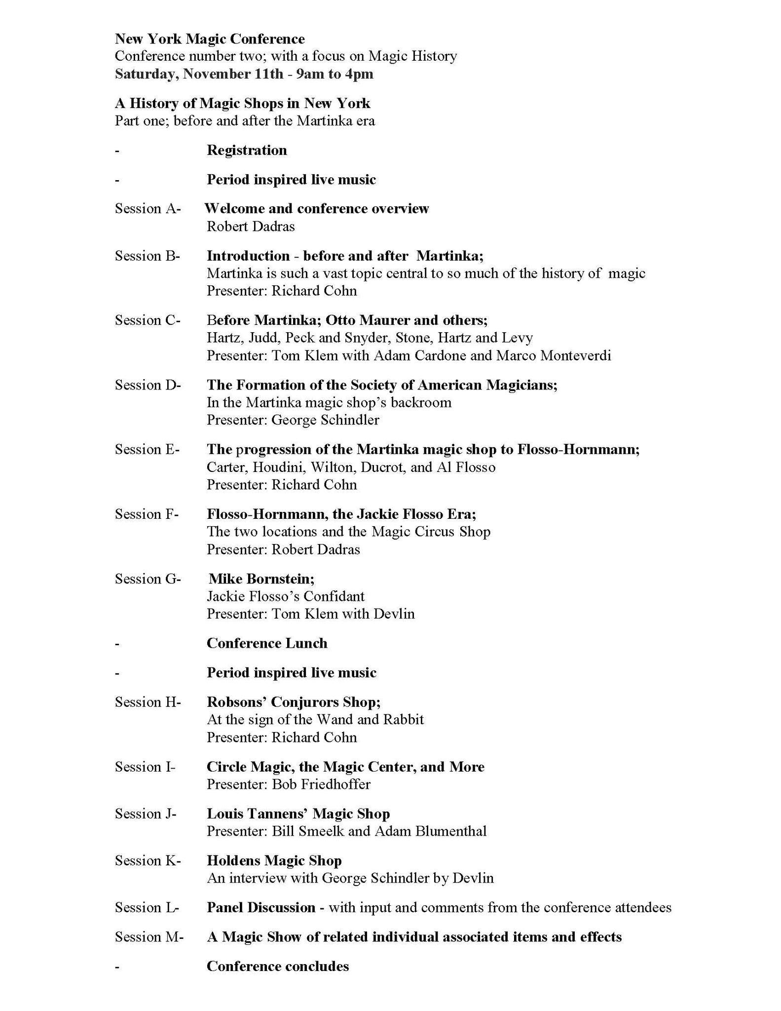 New York Magic Conference | New York NY