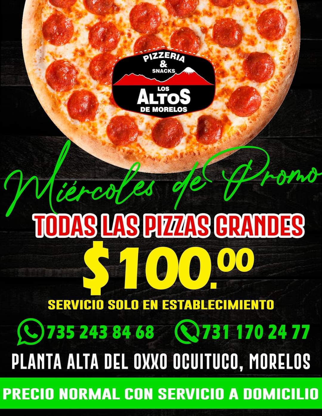 Super promo de Miércoles... - Pizzería y Snacks Los Altos