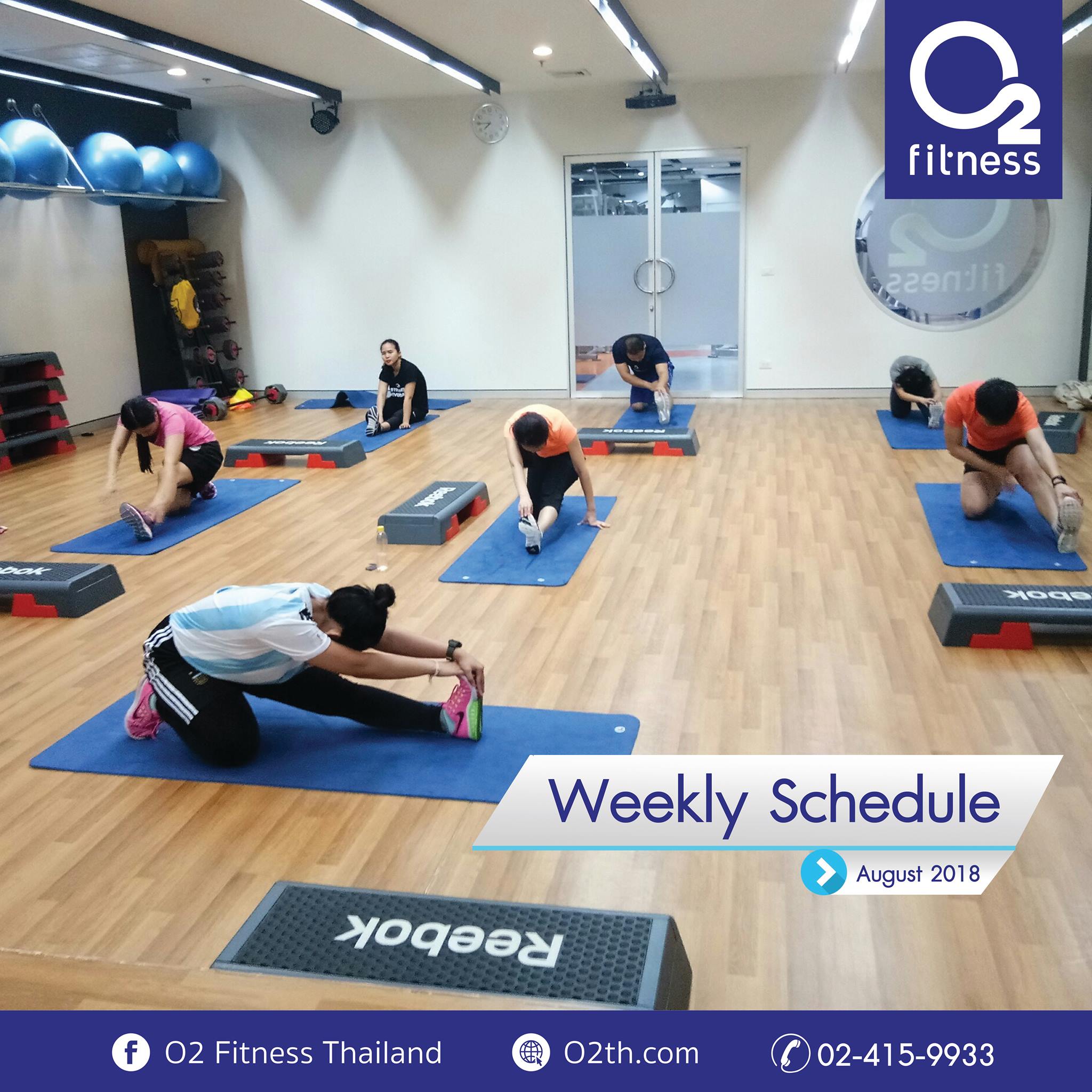 💪🏽Group Exercise Class Schedule... - O2 Fitness Thailand