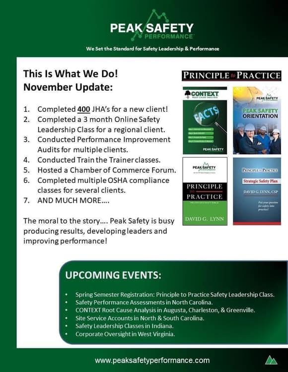 Don't miss an opportunity to be... - Peak Safety Performance | Facebook