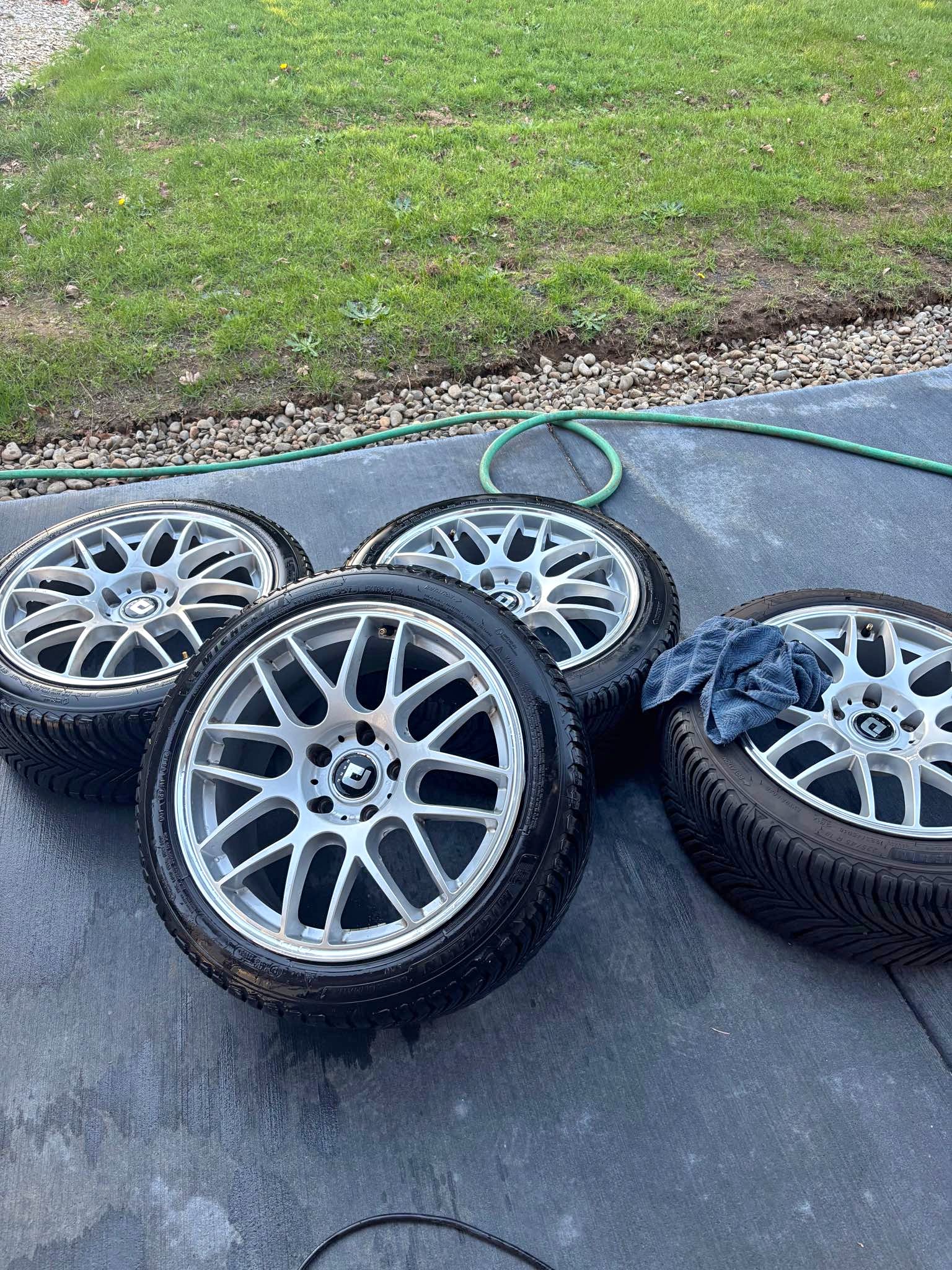 Drag Race Silver Rims with Michelin tires - Car Wheels, Tires & Parts ...