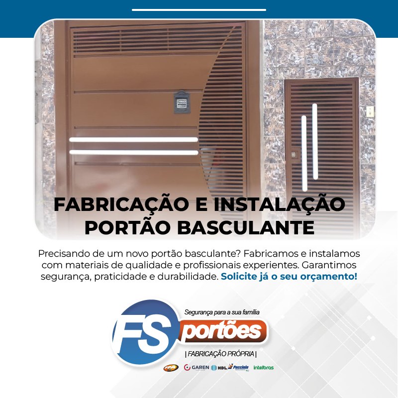 Fs Portões - Fabricação e Instalação de Portão Basculante... | Facebook